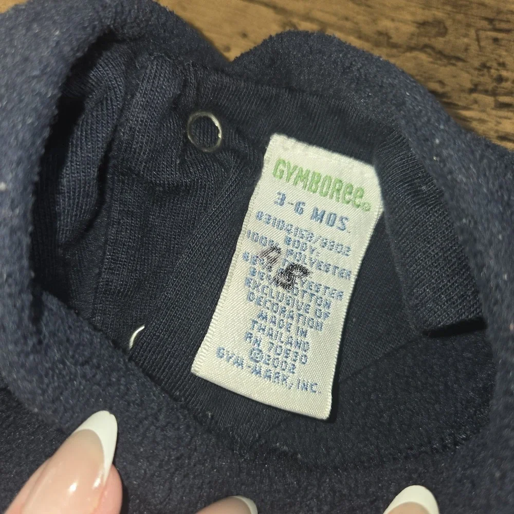 Vintage Gymboree '02 Y2K‎ Fleece Embroidered Train Jumpsuit 3-6 Months